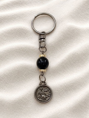 Metal Scorpion Keychain with Agate and Hematite Stones new