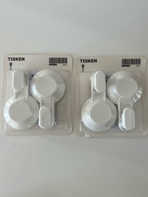 IKEA Tisken suction cup hooks new, 2 packs