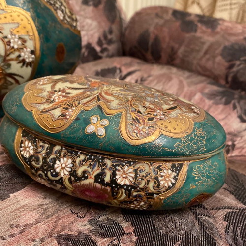 Royal Satsuma set handpainted vintage porcelain