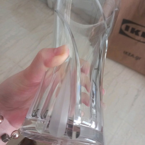 Vintage crystal vase used, Bohemian crystal Christian d arte