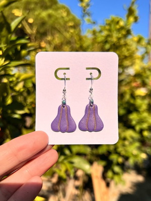 Handmade pumpkin earrings new, stainless steel and polymer clay