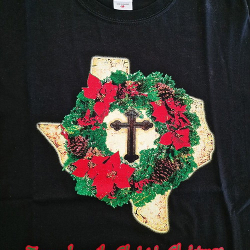 Texas t-shirt, 100% heavy cotton, black, size M