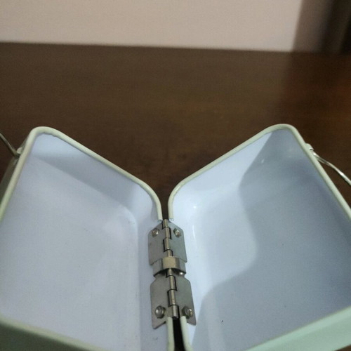 Metal decorative storage box like new with world map design