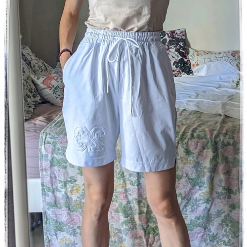 White shorts 23 men's unisex