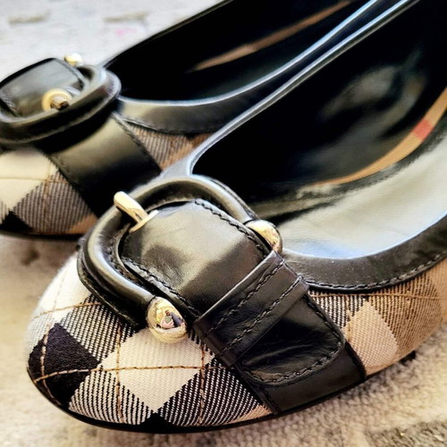 Burberry ballerinas new, leather, size 39, signature check pattern