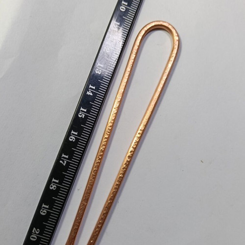 Hair Fork handmade from solid copper, new, 10.5 cm