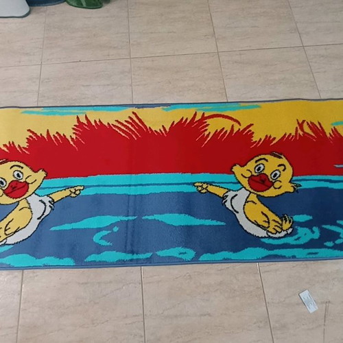 Children's rug set new for bedroom, synthetic yarns