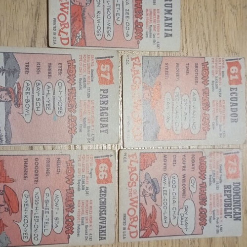 Old stickers with flags used
