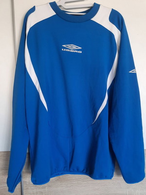 Umbro long-sleeve shirt size Large new, white and blue