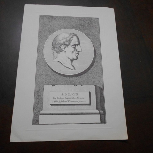 Solon woodcut used, dimensions 35x25cm
