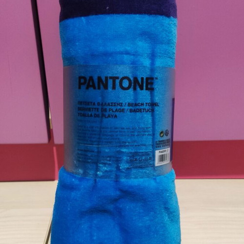 Pantone beach towel new, 75x150 cm, blue shades