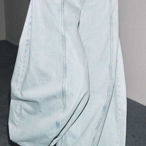 ZARA Jeans ZW Collection wide oversized high-waisted like new, size 36