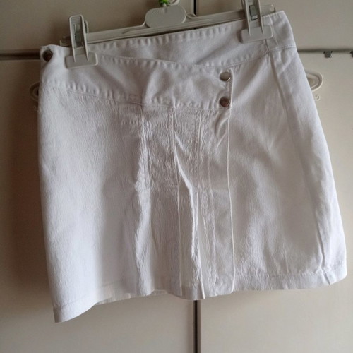 Esti white short skirt made of soft denim, like new