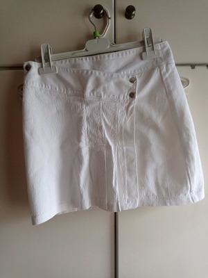 Esti white short skirt made of soft denim, like new