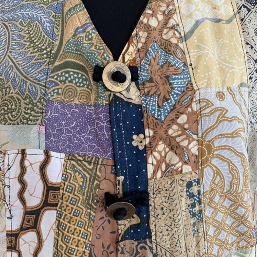 Vintage patchwork vest unisex new, handmade boho style
