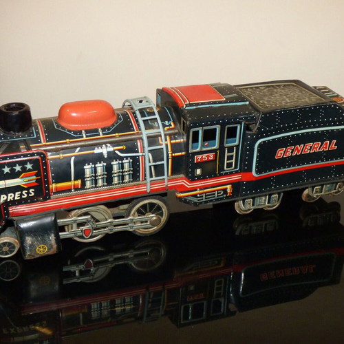 Vintage General Express 753 Train Tin Toy used