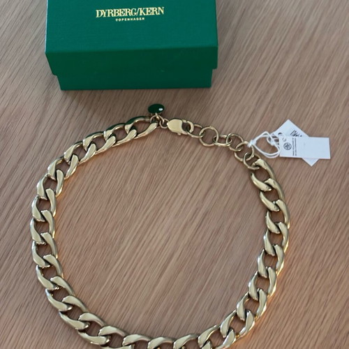 Dyrberg/Kern Jazz SG Gold necklace new, chunky gold chain