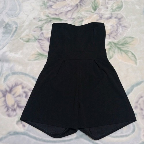 Strapless shorts one-piece like new, black, size S
