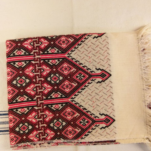 Cretan handmade woven textile unused, elongated
