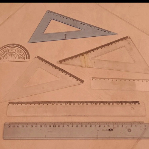 Rulers like new, set of 7 pieces