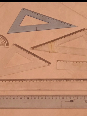 Rulers like new, set of 7 pieces