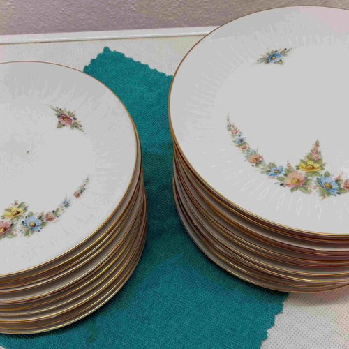 Vintage Scherzer Bavaria Porcelain Dinner Set 65 Pieces like new