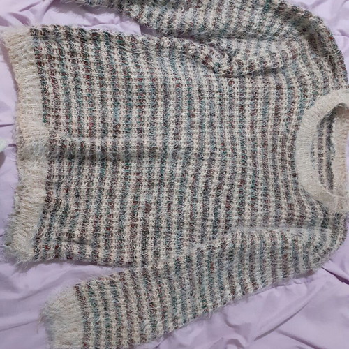 Long colorful pullover new with soft texture size M