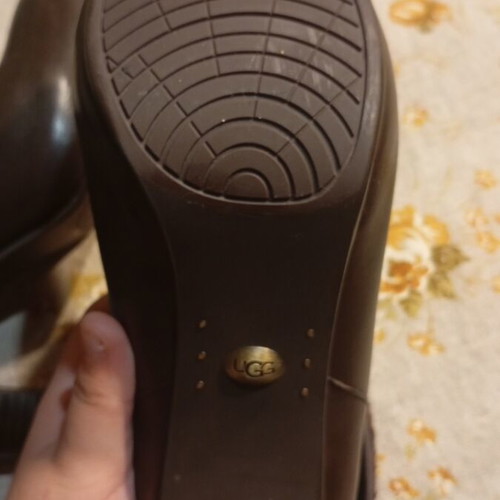 Ugg Australia leather ankle boots, beige and brown, size 40