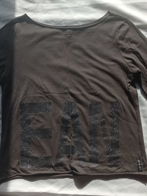 Armani Jeans μπλούζα crop μεταχειρισμένη, νούμερο S, καφέ