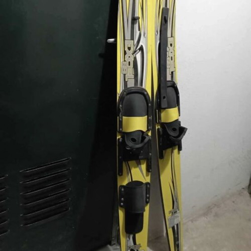 Yellow water skis