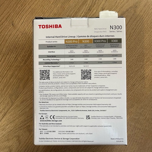 Toshiba N300 HDWG51CUZSVA 12TB 3.5-inch SATA HDD new