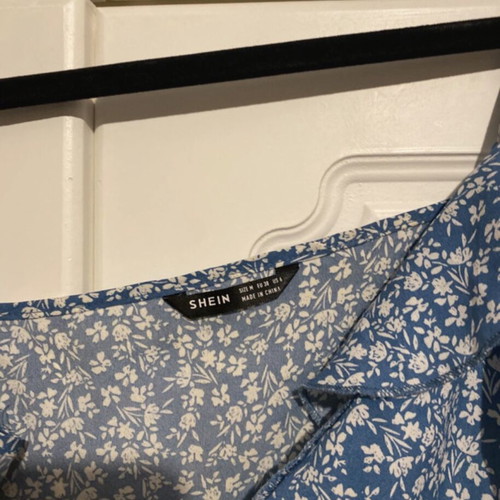Blue and white floral dress Shein like new
