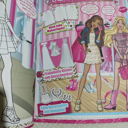 Barbie magazine with patterns in German