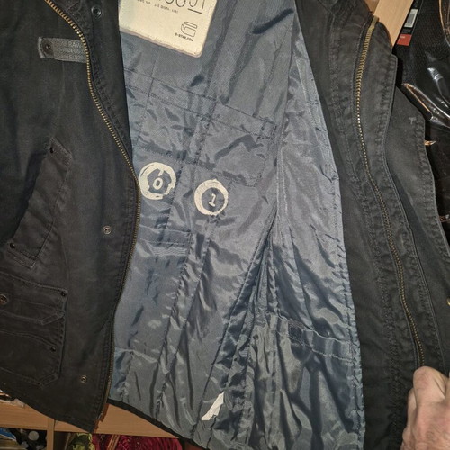 Men's jacket XL used, canvas fabric, black/dark gray