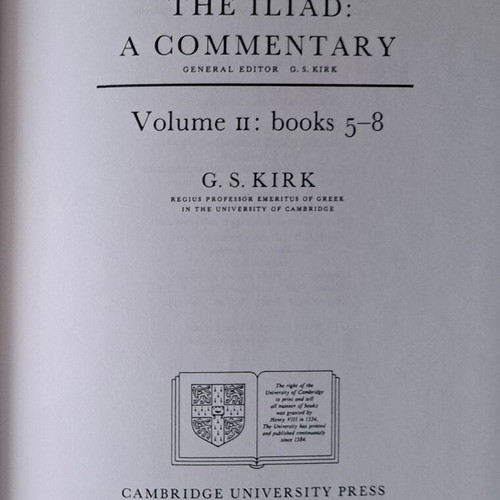 Homer Iliad Text and Interpretative Commentary Volume B like new