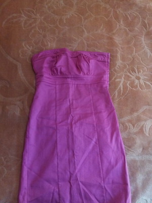 Strapless dress XS pink H&M like new