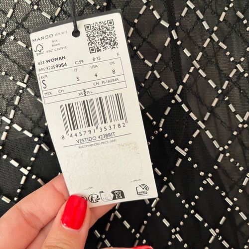 Mango dress with strass new, size S