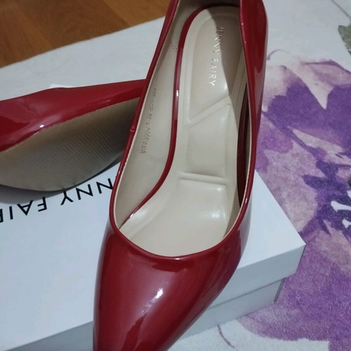 Jenny Fairy red patent leather pumps new, size 38