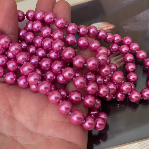 Vintage necklace with pearls 64 cm like new
