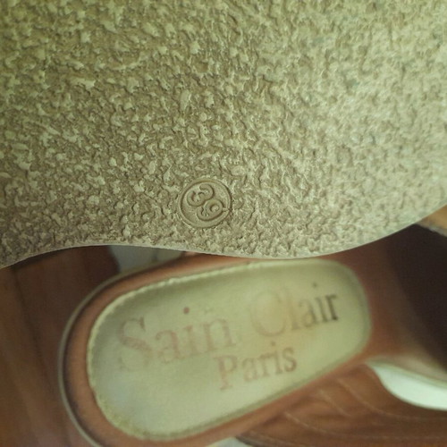Saint Clair women's platform slippers brown like new size 39