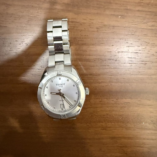 Tissot PR 100 Sport Chic 36mm women's watch like new, silver