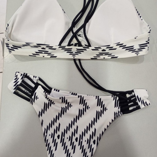 Solano women's bikini set new, black and white, size M