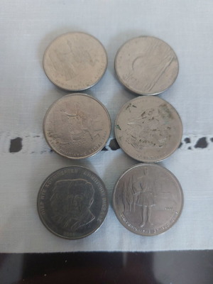 Complete Set of 6 Commemorative 500 Drachma Coins Athens 2004