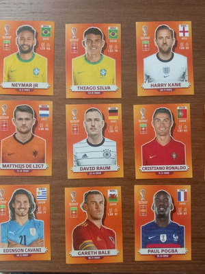 Panini Qatar 2022 stickers like new, pack of 100 with extra Neymar