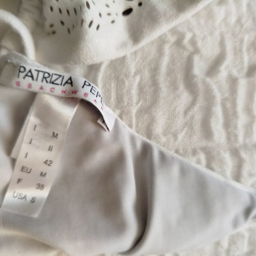 White swimsuit with bronze broderie lining Patrizia Pepe like new, size M