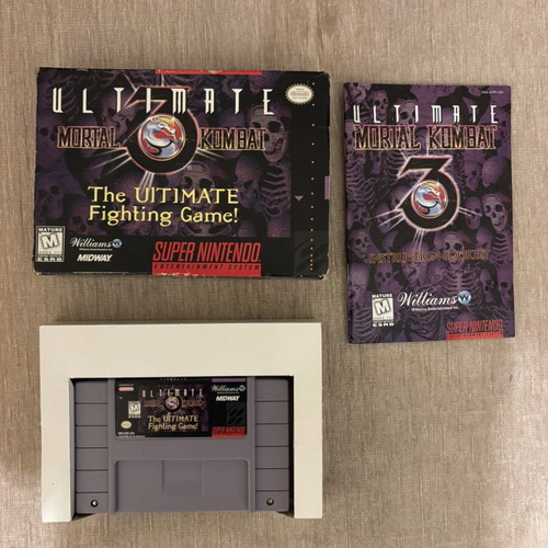 Ultimate Mortal Kombat 3 Super Nintendo SNES game used, American full set