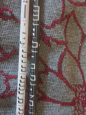 Set of 2 black and white music-themed pencils