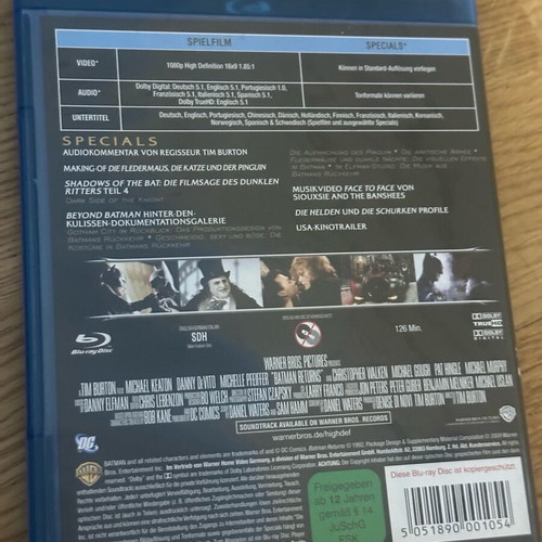 Batman Returns Blu-Ray used with English subtitles
