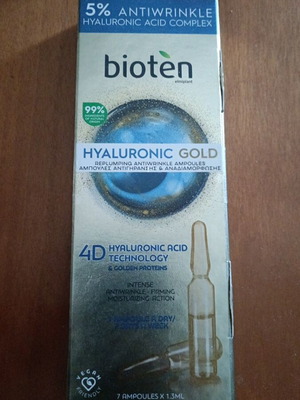 Bioten Hyaluronic Gold ampoules one week