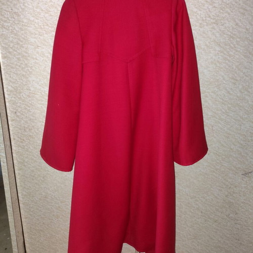 Vintage women's coat trench used, red 70s–80s